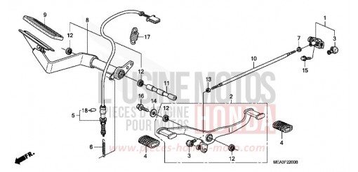 PEDALE VTX1300S7 de 2007